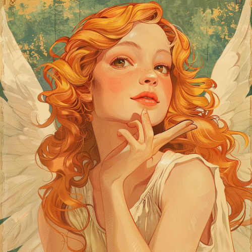 Angel, Rosy lips, Wavy